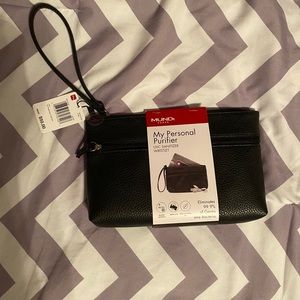 New Black Sanitizing Wristlet